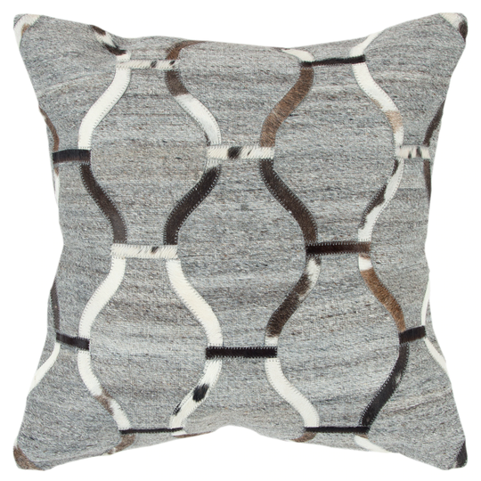 Rizzy Home Grey/Brown/White Standard Cotton Viscose Blend Pillow Case in Gray | COVT14954NT002020