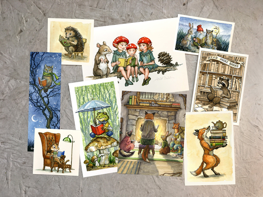 Book Lover's Collection | 9 Item Set Cards & Bookmark