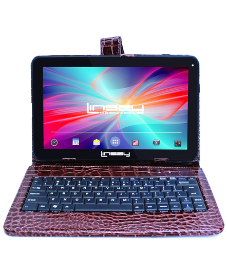 LINSAY 10.1-in Wi-fi Only Android 11 Tablet with Accessories with Case Included;; | F10XHDBKCOBROWN