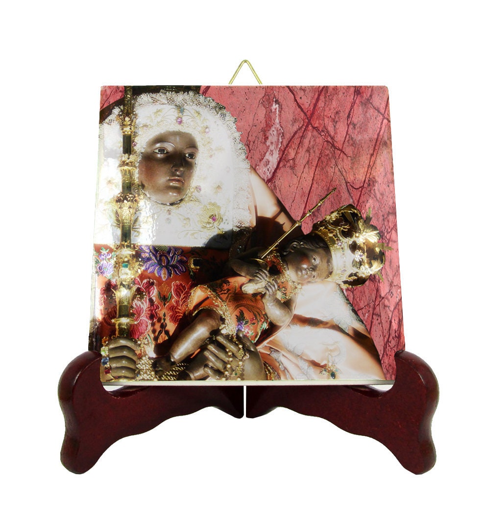 Devotionals - Our Lady Of Candelaria Ceramic Catholic Icon Gifts Religious Virgin Holy Art Spain