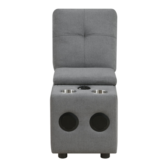 Picket House Furnishings Gianni Modern Charcoal Polyester/Blend Sectional in Gray | UAI526005E