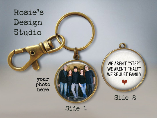 Blended Family Key Ring - Step Half We Are One Jewelry Photo