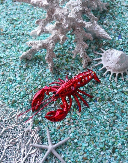 Maine Lobster Glass Christmas Ornaments
