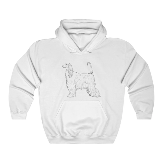 Afghan Hound Dog Unisex Heavy Blend Hooded Sweatshirt - I Love My Afghan Hound Cute Dog Clothes