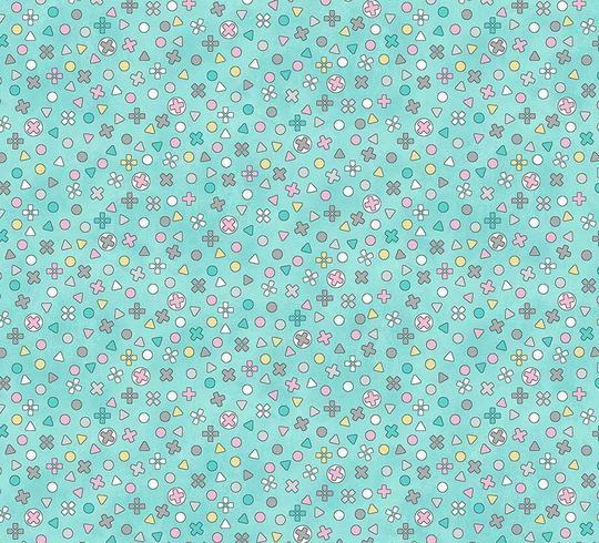 Game Controller Buttons On Turquoise Fabric Gaming Zone Collection By Northcott Fabrics Blender Support Yardage & Fat Quarters Available