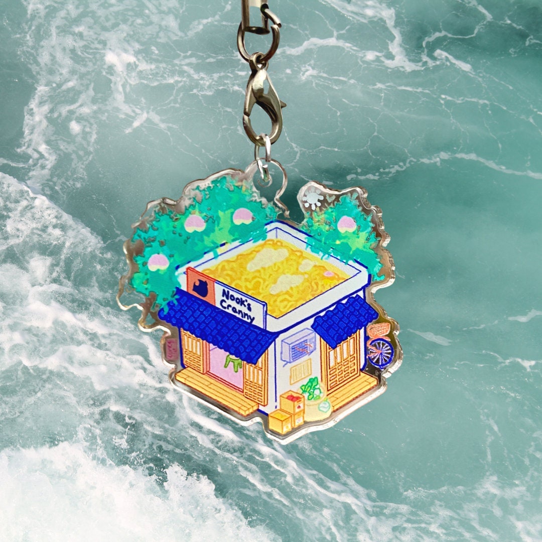 Animal Crossing Ramen Nook's Cranny Acnh Double Sided Food Cube Key Chain | Kawaii Anime Lover, Otaku Gift Instant Noodles