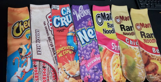 Funny Graphic Long Socks Teen Adult Sizes Seamless Gift Buy 3 Receive 1 Free