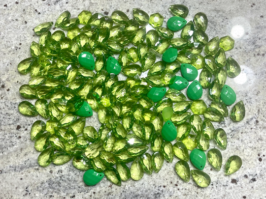 Wholesale Green Beads Acrylic Bead Soup Mix, Sale Beads, Clearance Jewelry Making Earrings Bracelet Necklace Transparent