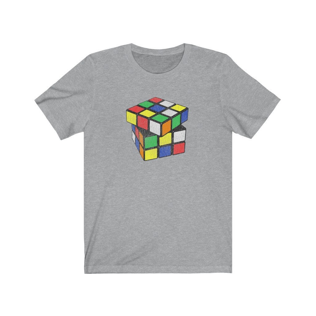 Original Rubik's Cube Shirt | Adult Sizes - Soft Cotton T-Shirt, Vintage Print Style, Fun Gift, Multiple Colors Available