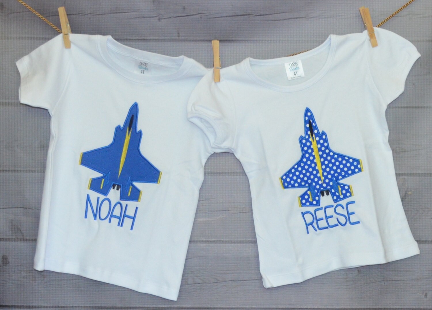 Personalized Fighter Jet Applique Shirt Or Bodysuit Girl Boy
