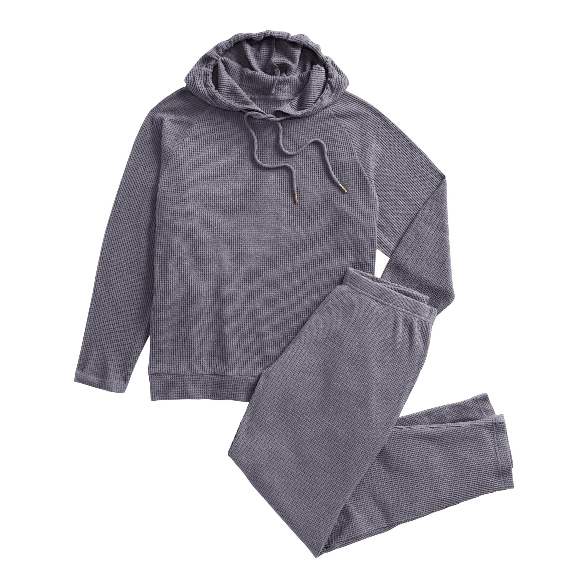 Dusty Blue Waffle Knit Loungewear Collection by World Market
