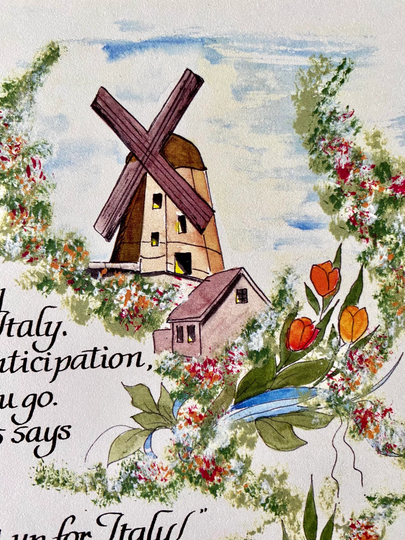 Welcome To Holland/Special Needs/New Mom/Gifted/Disability/Disabled/Gift For Her/Holland/Water Color/11x14 Inches/Paper Only