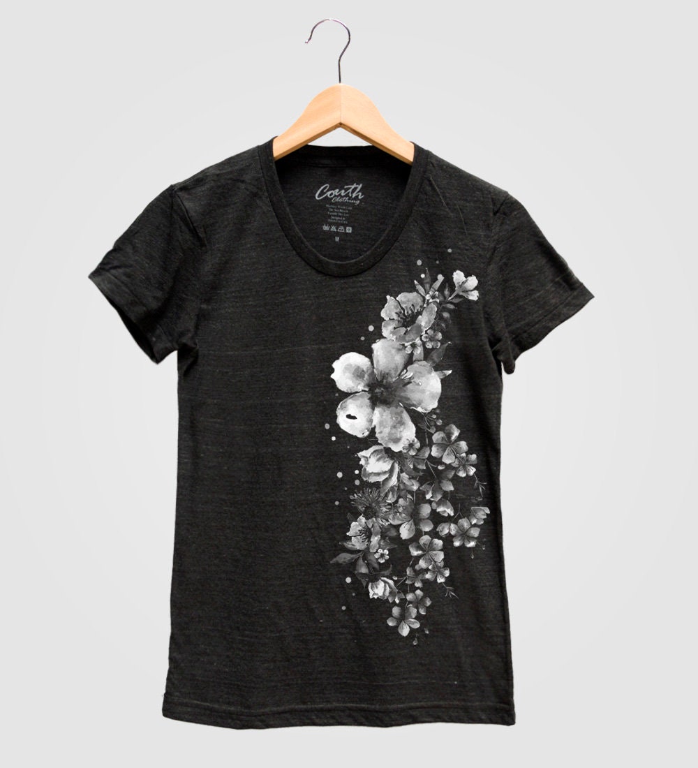 Flower Shirt - Mother's Day Gift For Mom Wild Tshirt Women Short Sleeve Triblend Tee Summer Print