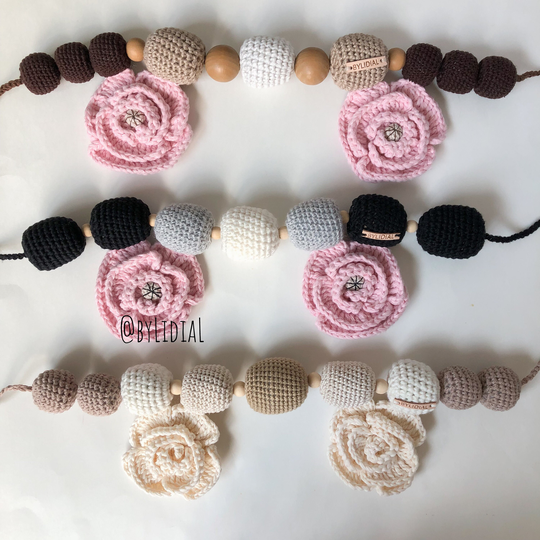 Handmade Crochet Flowers Car Seat Toy Baby Shower Gift Idea