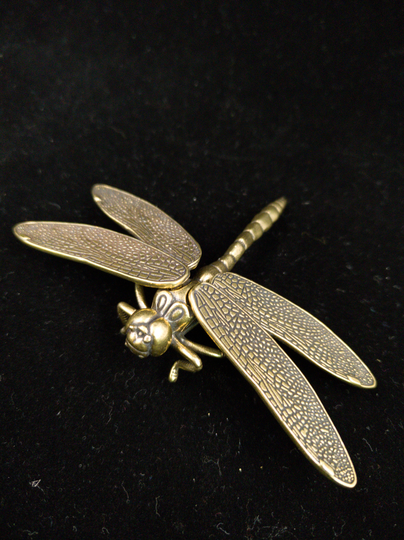 Brass Dragonfly Statue, Simulation Insect Wings, Living Room Decor Raw Filigree Embellishment Jewelry Making Finding Tea Pet