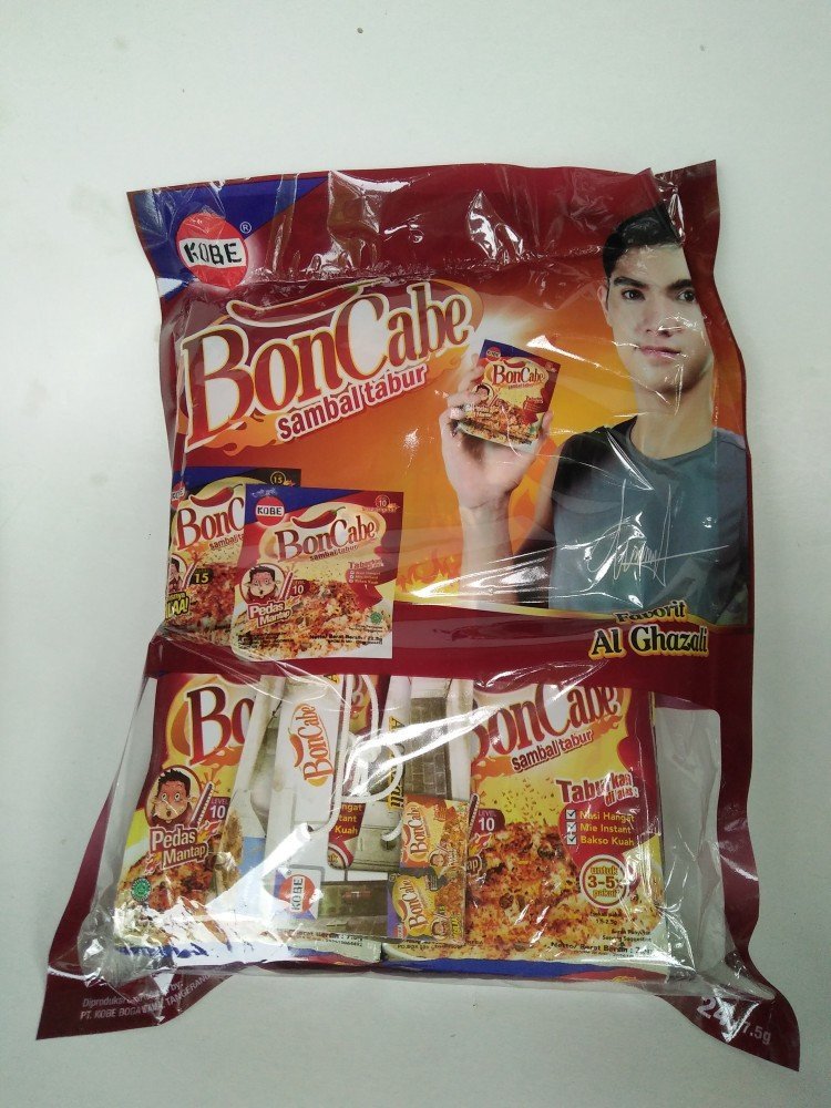Kobe Bon Cabe Sambal Tabur - Sprinkle Chili Flakes Level 10 Hot 24-ct, 180 Gram