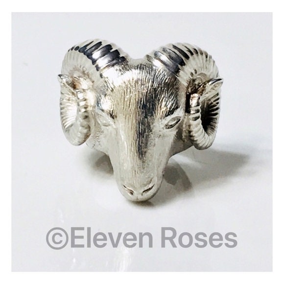 Theo Fennell Large Alias Ram Beastie Aries Ring 925 Sterling Silver Free Us Shipping