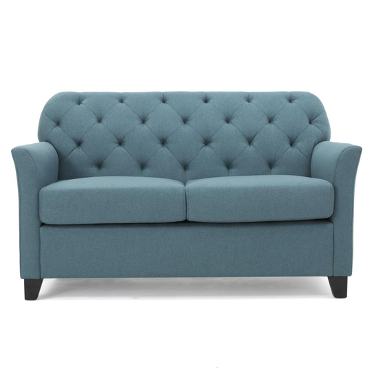 Best Selling Home Decor Jess Modern Teal Polyester/Blend Loveseat in Blue | 300066