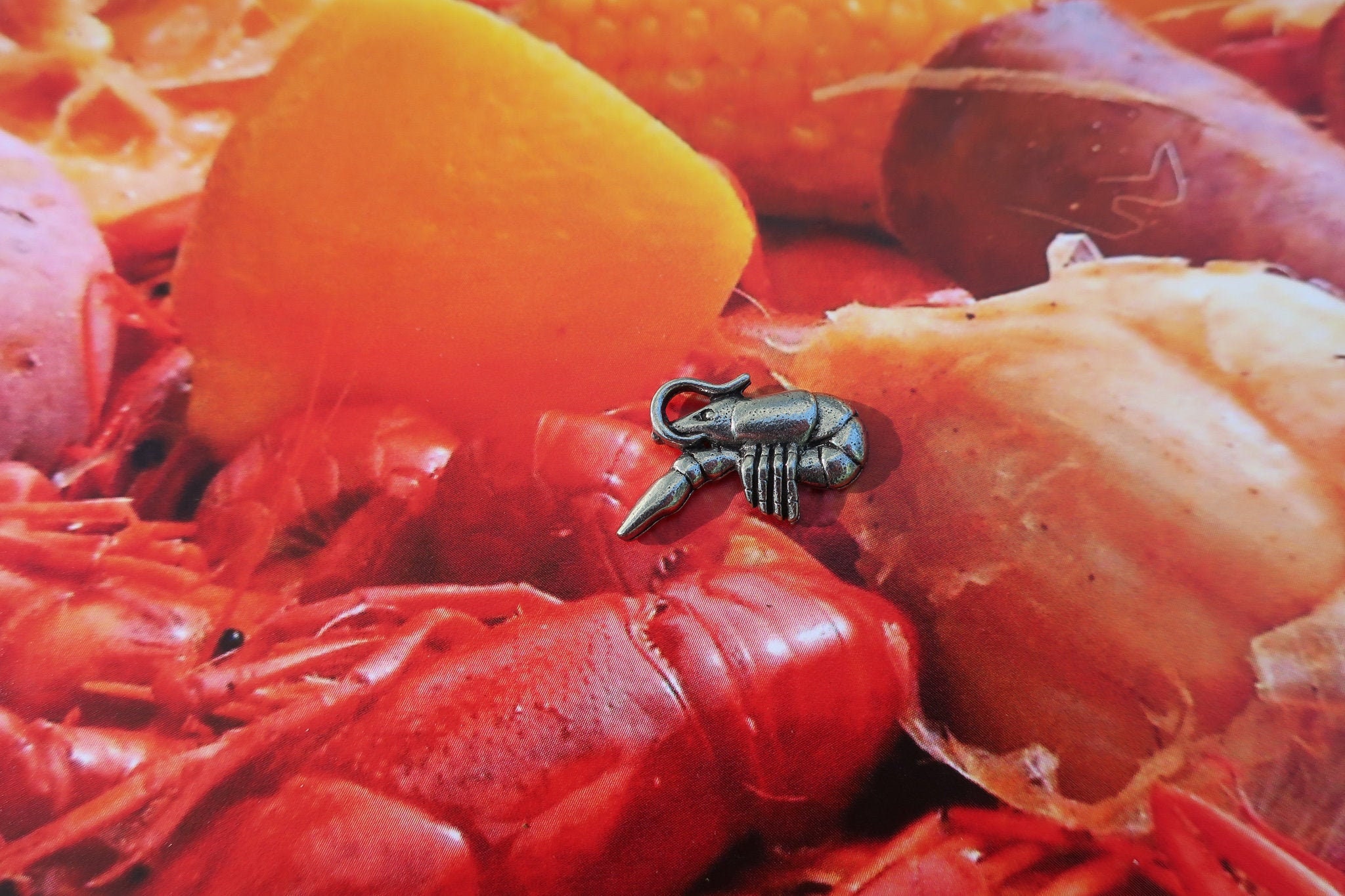 Crawfish Lapel Pin - Cc256- New Orleans, Louisiana, Creole Cooking, Crayfish, Seafood Pins & Gifts