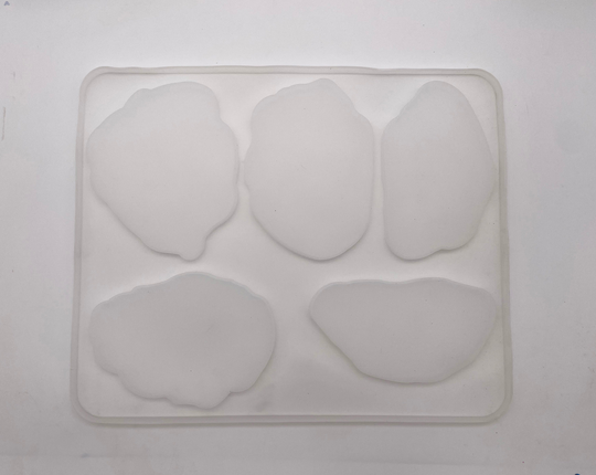 Huge 5 Cavity Kawaii Agate Geode Slice Shape Mold For Cabochons, Amethyst Silicone Candy, Clay, Resin Etc, New