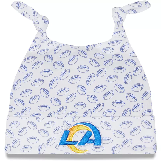 Infant New Era White Los Angeles Rams Cutie Cuffed Knit Hat