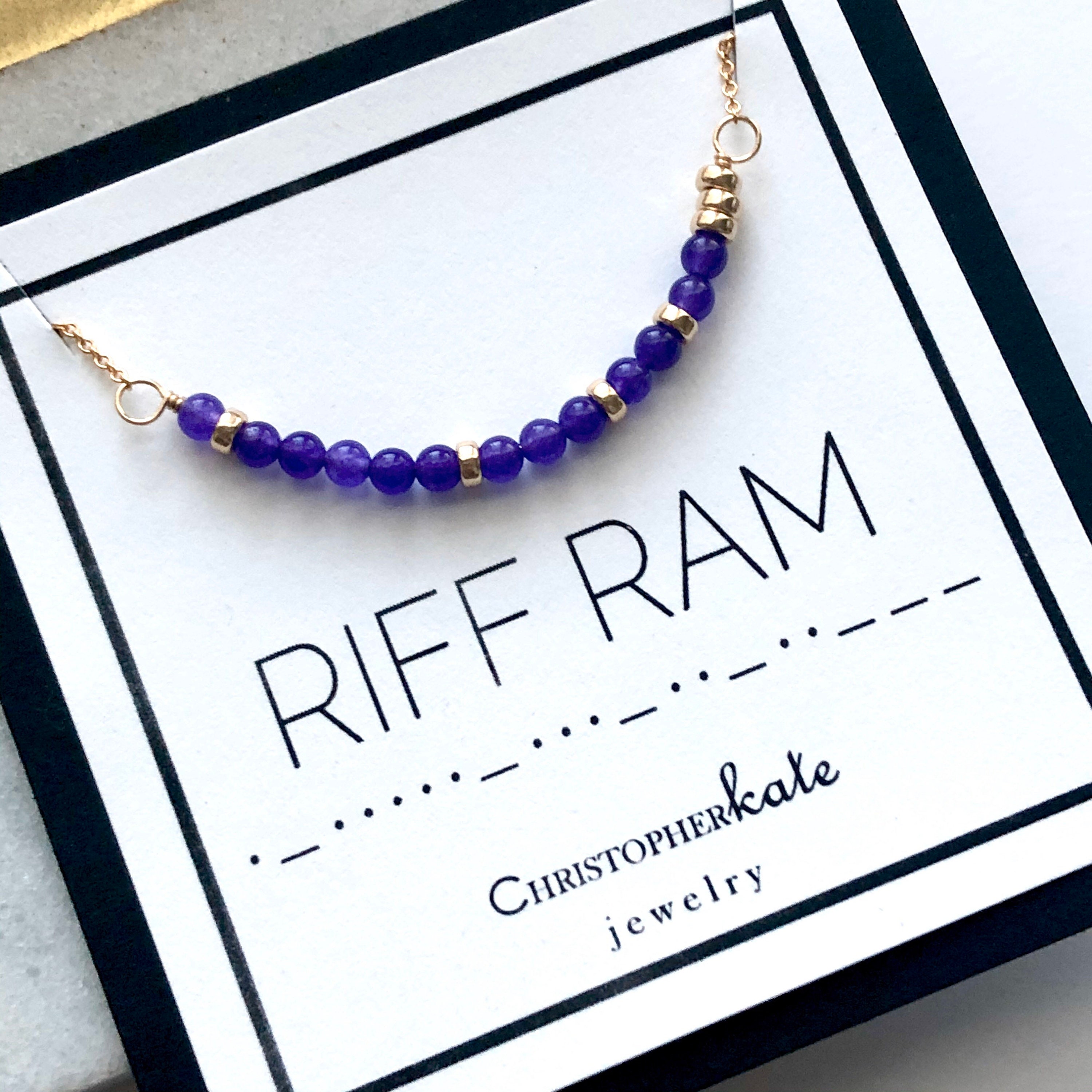 Tcu Morse Code Collegiate Bar Necklace, Game Day Texas Christian University, Go Frogs