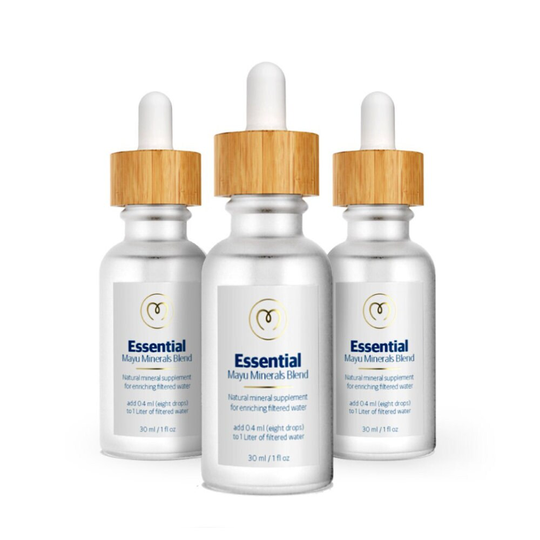 Mayu Trace Mineral Supplements, Rich Concentrate Multimineral Essential Blend Drops For Immune Support & Alkaline Water. Pack Of 3