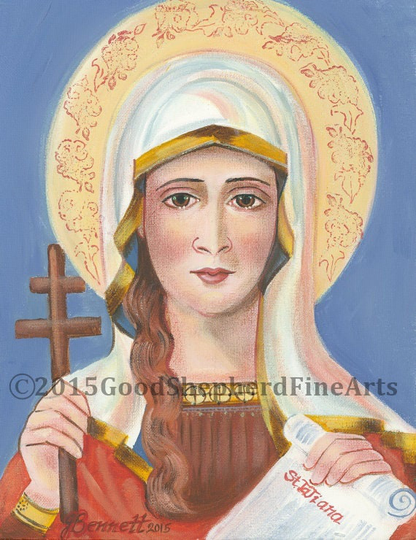Saint Tatiana Of Rome, Virgin, Marytr, 8"x10" & 11"x14" Prints On White Card Stock From My Original Acrylic Painting, Catholic Art
