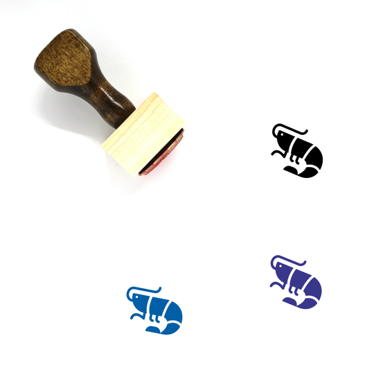 Shrimp Wooden Rubber Stamp No. 37