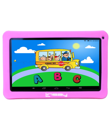 LINSAY 10.1-in Wi-fi Only Android 11 Tablet with Accessories with Case Included;; | F10XHDKIDSPINK