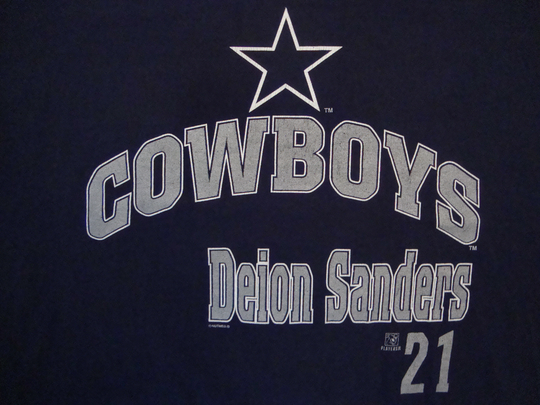 Vintage 90's Nfl Dallas Cowboys Deion Sanders T Shirt Size Xl