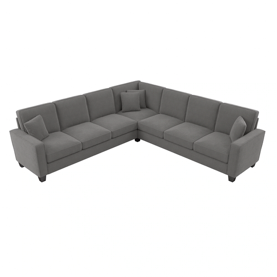 Bush Furniture Stockton Modern French Gray Herringbone Fabric Polyester/Blend Sectional | SNY110SFGH-03K