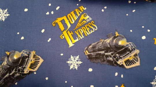 Polar Express Train Medical Bouffant Scrub Hat