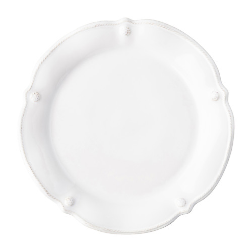 Juliska Berry Thread Whitewash Flared Dinner Plate 11"L, 11"W, 1"H