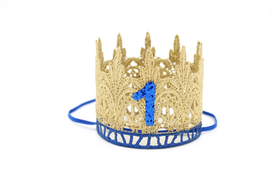 Jaden Boy Birthday Lace Crown Headband || Customize Any Age|| Love Crush Exclusive