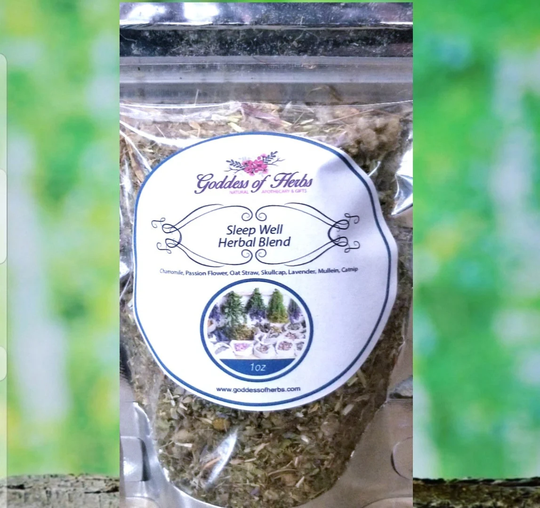 Sleep Well Herbal Tea Blend, 1 Oz, Blend Sampler, Tea, Blend, Aid, Natural Best Calming