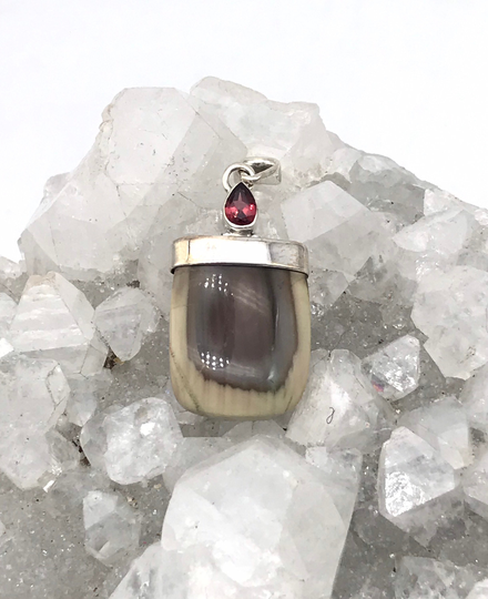 Imperial Jasper & Garnet Pendant