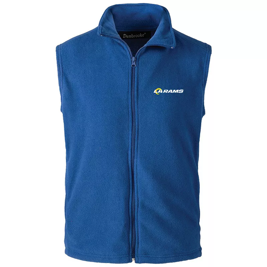 Men's Royal Los Angeles Rams Houston Fleece Full-Zip Vest, Size: Small, Blue