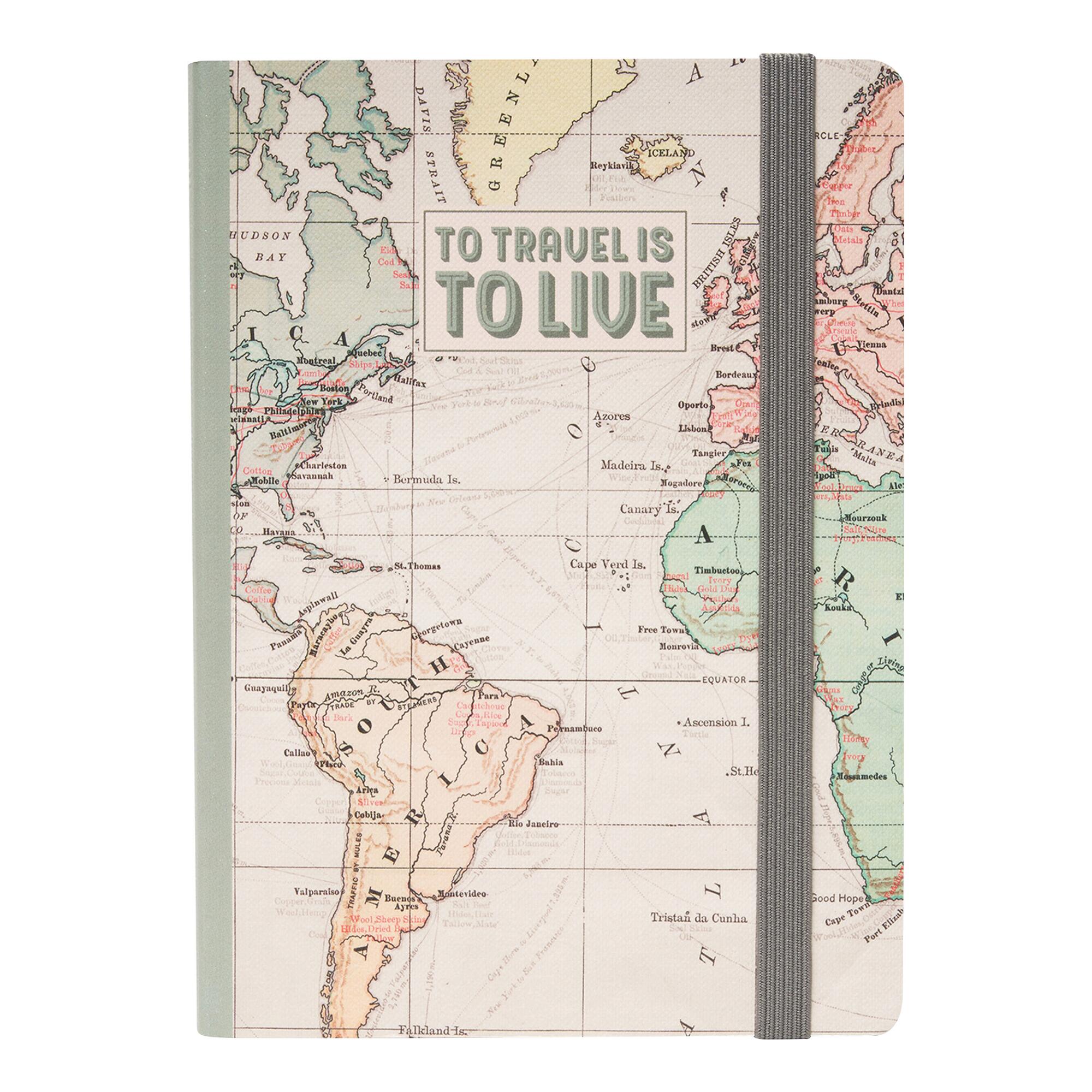 Legami Travel Map Hardcover Journal: Multi - Paper by World Market