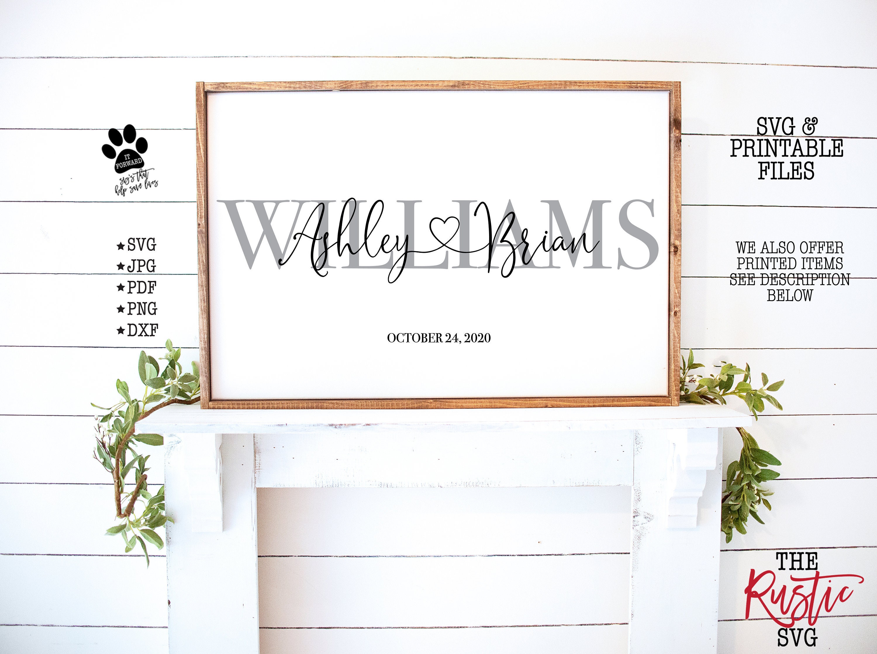 Established Sign, Last Name Svg, Family Home Wedding Svg Files, Cricut, Silhouette, 027