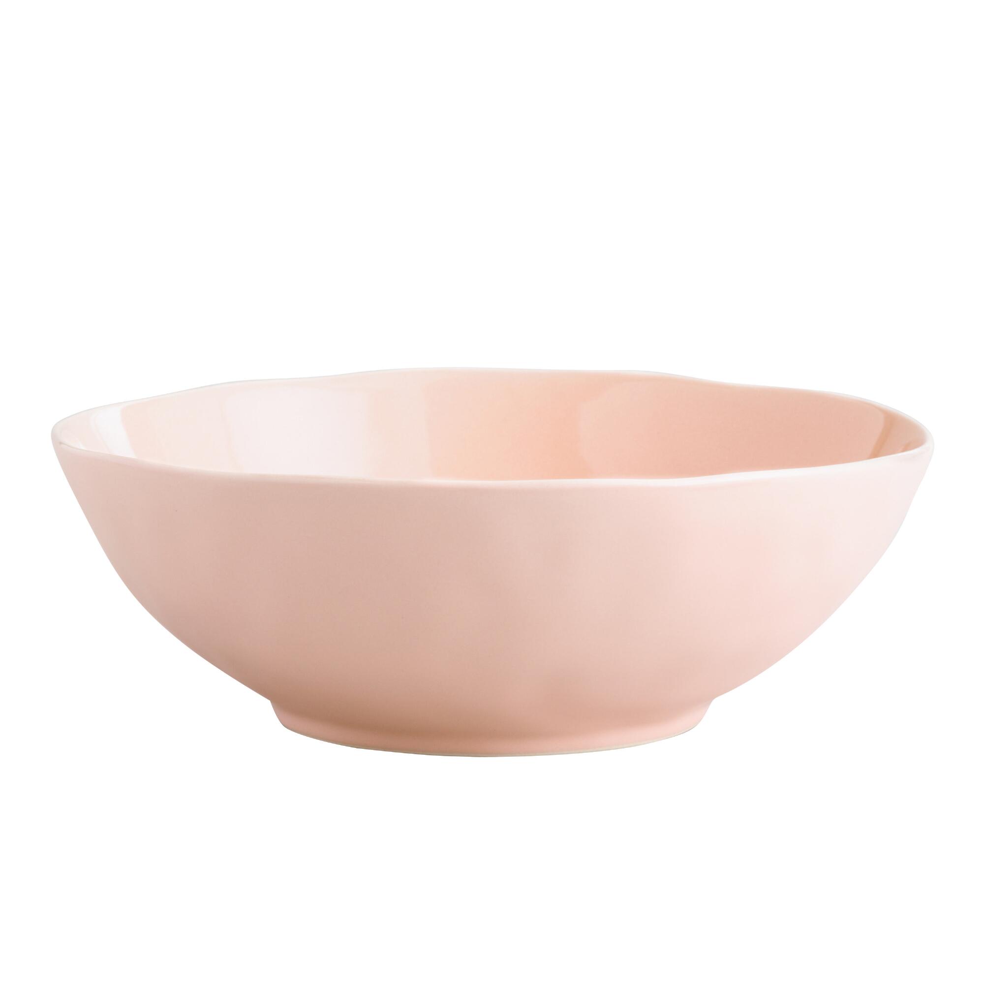 Blush Element Salad Bowls Set of 4: Pink - Stoneware by World Market