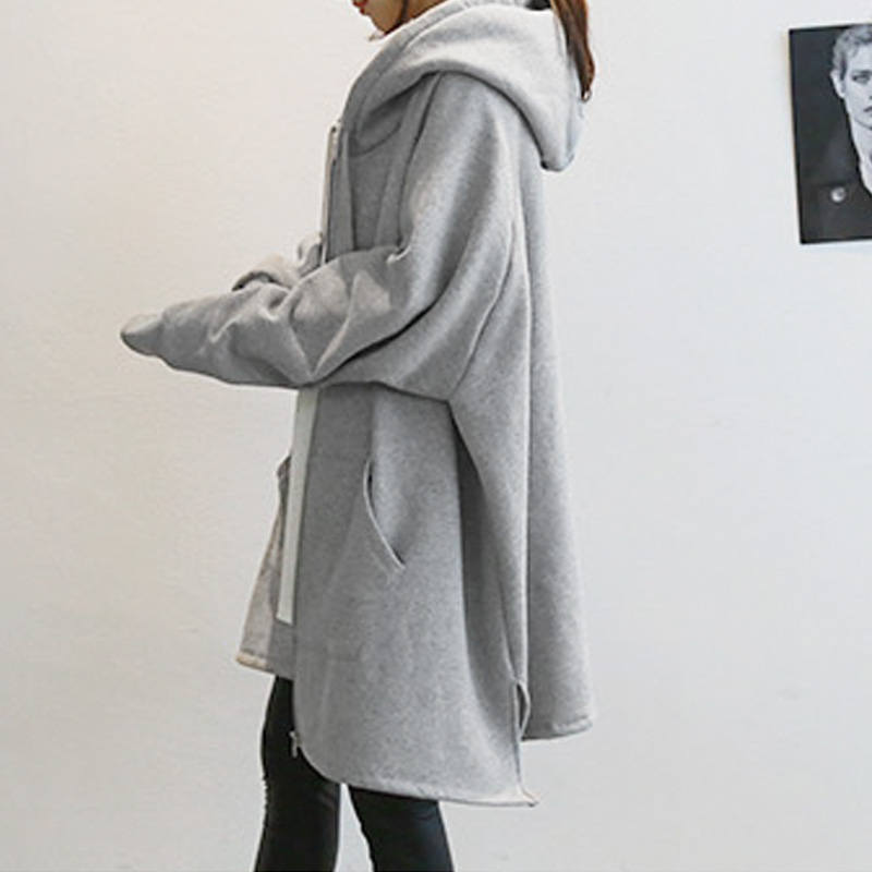 Ramies/ Free Style Zipper Cotton Hoodie Jacket/ Winter Coat/7 Colors