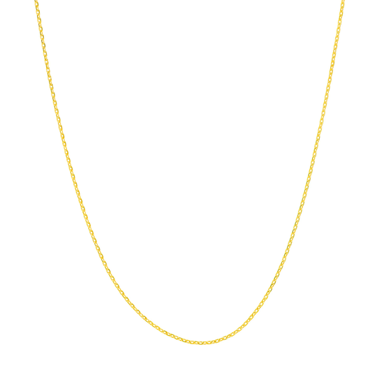 0.65mm Diamond Cut Cable Chain Necklace Real Solid 14K All White Gold