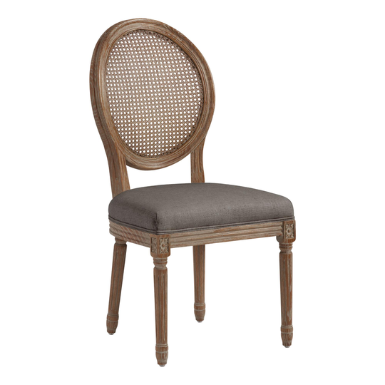 Round Cane Back Paige Upholstered Dining Chairs Set Of 2 by World Market