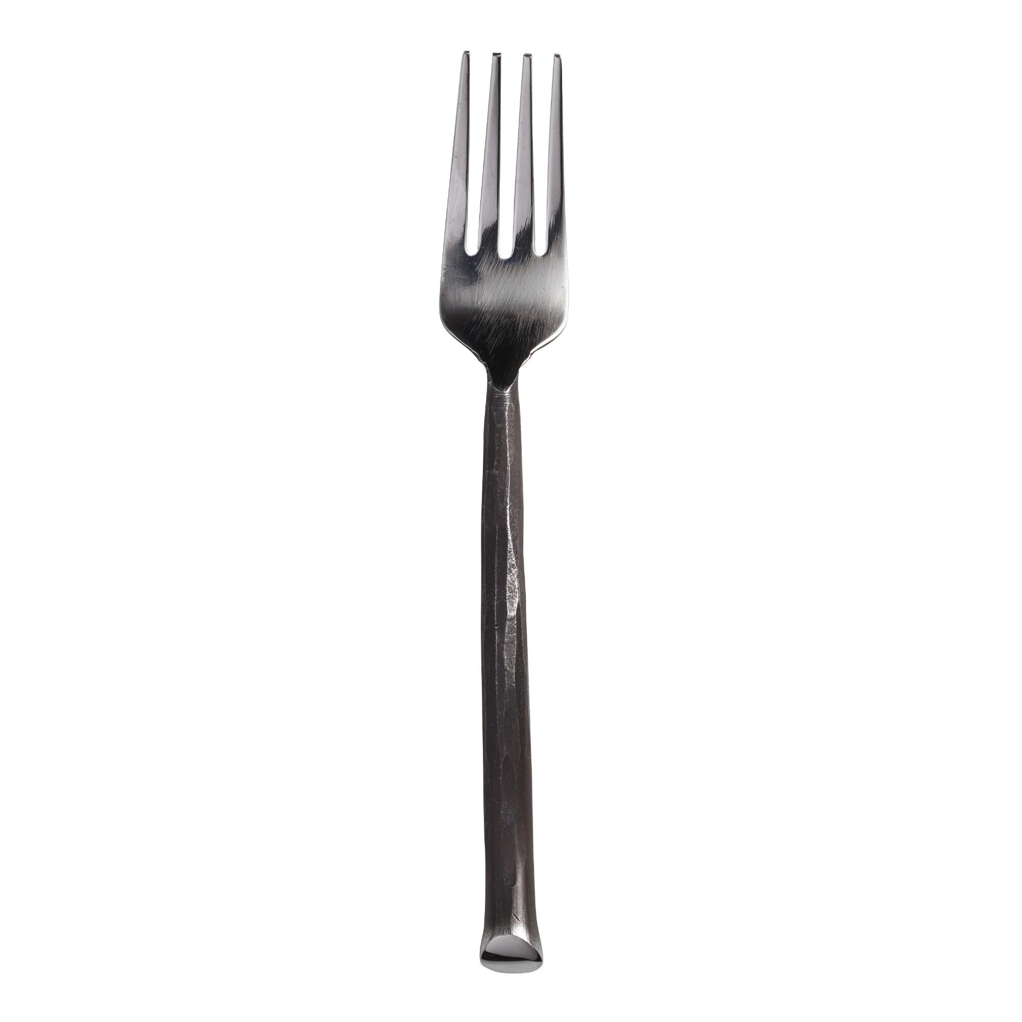 Twig Salad Forks Set of 4: Silver - Stainless Steel by World Market