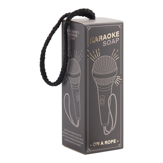 Gentlemen's Hardware Karaoke Soap on a Rope: Blue/Gray - Paper by World Market