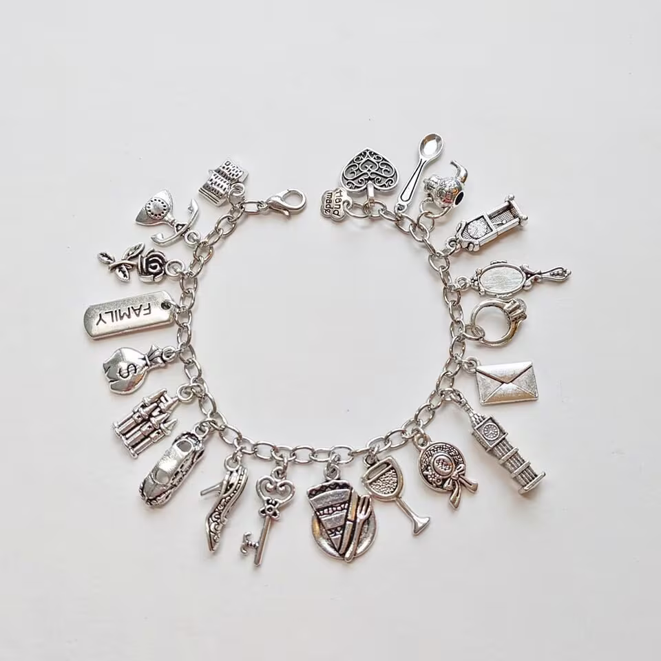 Downton Abbey Inspired Charm Bracelet, 1920's Bracelet