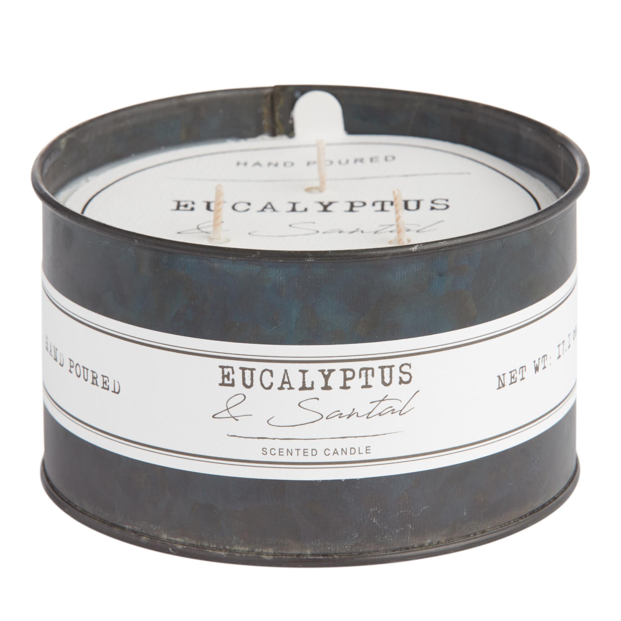 Eucalyptus & Santal Antique Oil Tin Scented Candle by World Market