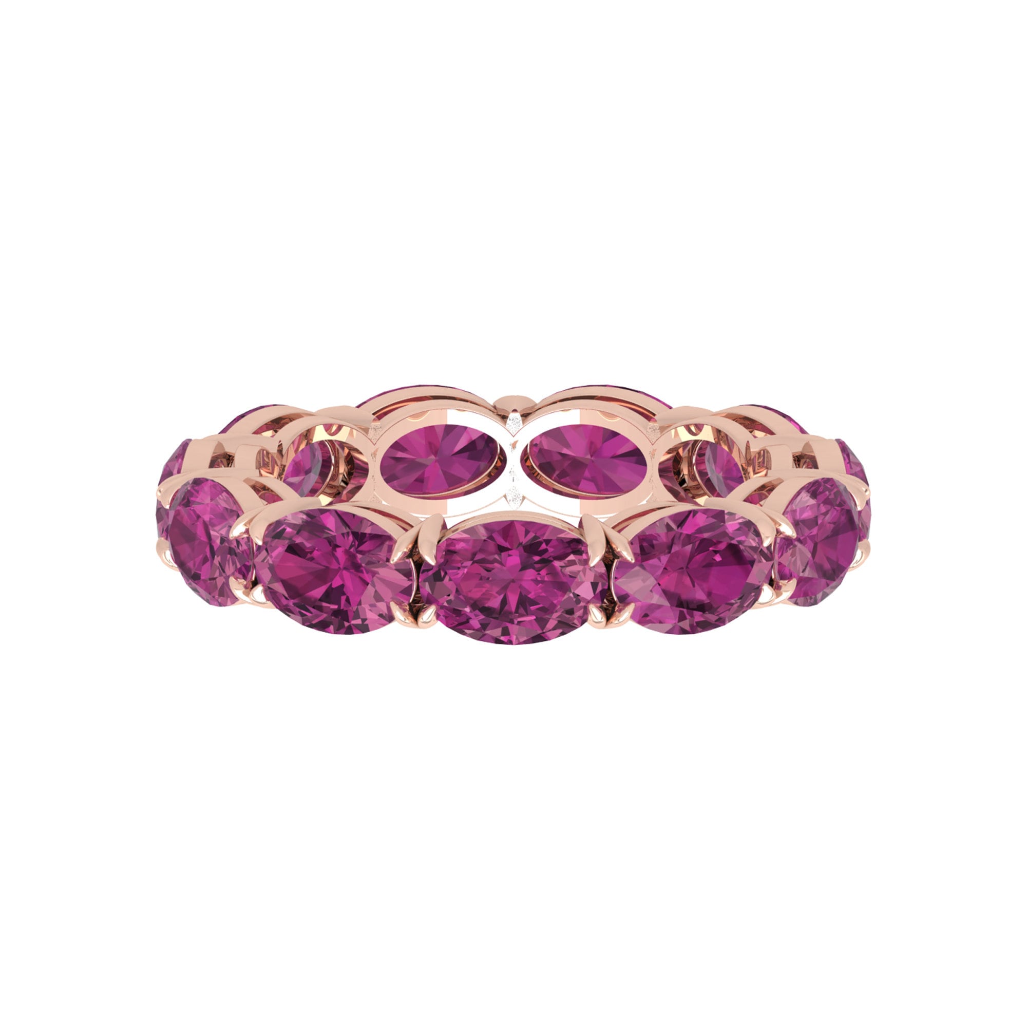 Thin 14K Oval Tourmaline Promise Ring, 14K Gold Simple Band, Solid Gift For Women