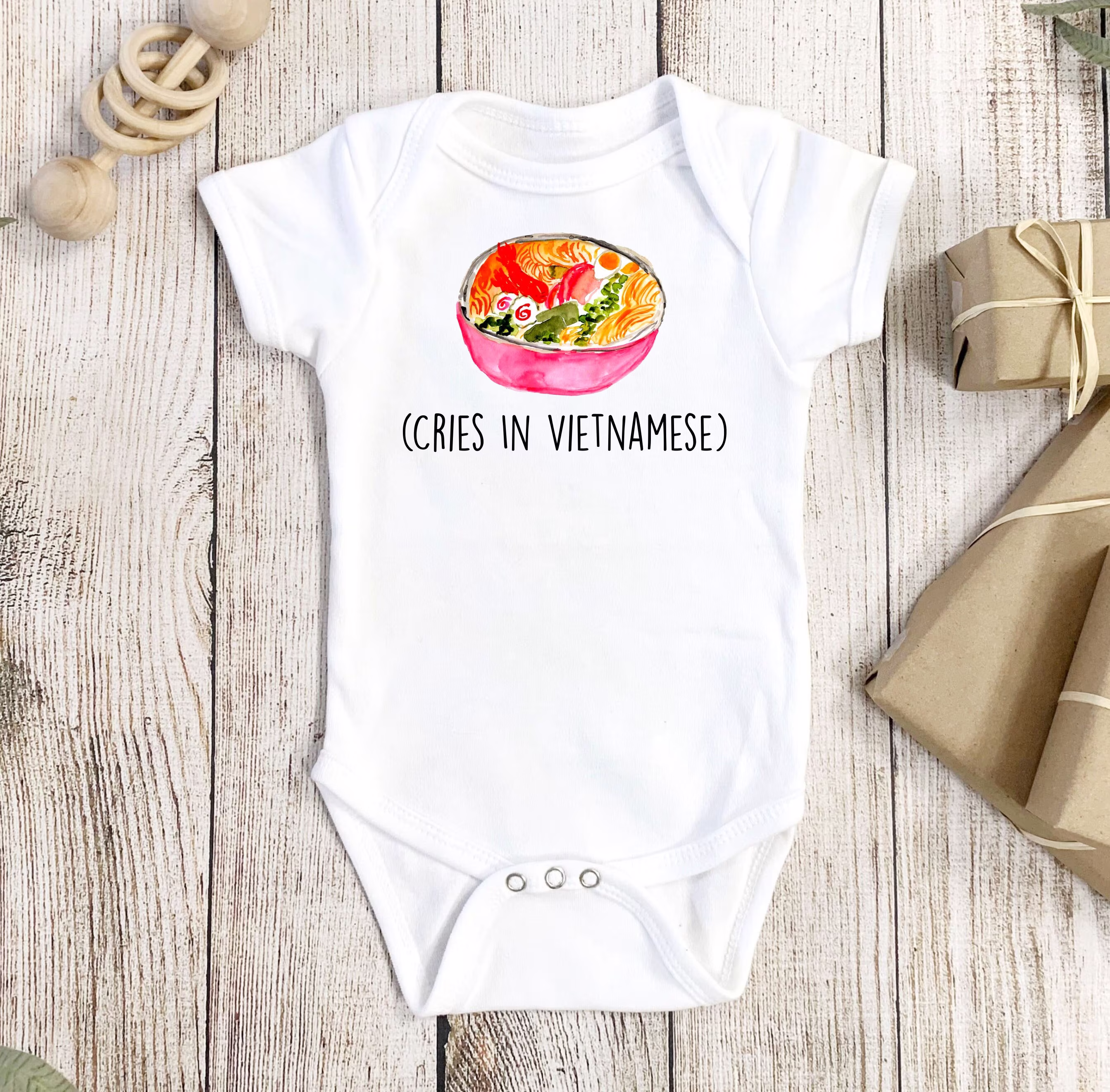 Vietnamese Onesie®, Baby Gift, Cute Funny Shower Gift